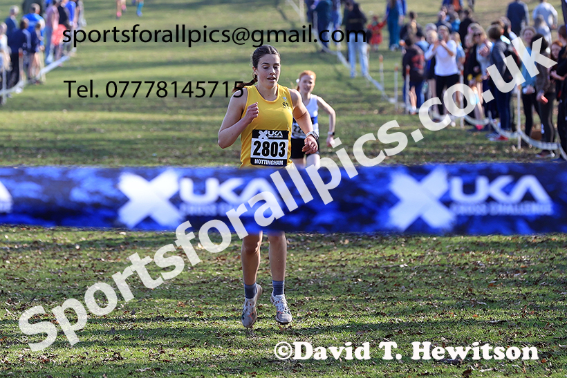 Womens under-17s 2025 UK CAU Inter Counties Cross Country Champs., Wollaton Park, Nottingham. Photo: David T. Hewitson/Sports for All Pics